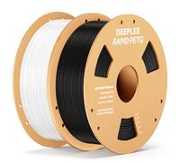 DEEPLEE Filamento de impresión RAPID PETG 1,75 mm 1 kg de filamento negro x1 blanco x1