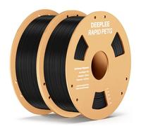DEEPLEE Filamento de impresión RAPID PETG de 1,75 mm, 1 kg, de filamento negro x2