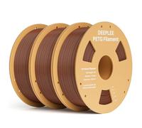 DEEPLEE Filamento PETG 1.75 mm, Kit 3 x 1 kg, Marrón | Material de impresión 3D, Alta precisión ±0.02 mm, Compatible con la mayoría de impresoras FDM