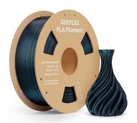 DEEPLEE Filamento PLA 1,75mm per Stampanti 3D, Precisione Dimensione +/- 0,02mm, Materiale per Stampa 3D Compatibile con Stampanti FDM, Negro Brillante1 KG