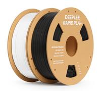 DEEPLEE Filamento PLA Plus Rapid de 1,75 mm, Filamento PLA+ de Alta Velocidad Hasta 600 mm/s, Precisión Dimensional +/- 0,02 mm, para Mayoría Impresoras 3D FDM, Negro Blanco 2KG