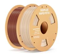 DEEPLEE PETG Rápido 1.75 mm, Marrón y Beige, Pack 2 x 1 kg | Velocidad hasta 600 mm/s, alta resistencia al impacto, compatible con FDM