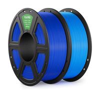 DEEPLEE PLA Pro 1.75 mm, Kit 2 Bobinas Azul y Azul Cielo (2 kg). Alta Tenacidad y Fácil Impresión. Precisión ±0.02 mm y Sin Atascos. Compatible con la mayoría de impresoras FDM.