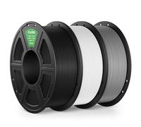 DEEPLEE PLA Pro 1.75 mm, Kit 3 Bobinas Negro, Blanco y Gris (3 kg). Alta Tenacidad y Fácil Impresión. Precisión ±0.02 mm y Sin Atascos. Compatible con la mayoría de impresoras FDM.