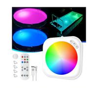 DeeprBlu 2025 Mejora Luce Piscina Inalámbrica con Control Remoto, Luces Piscina Sumergibles Recargables para Piscinas Elevadas, Focos Piscinas LED Sumergibles, Luz Magnetica con Ventosas