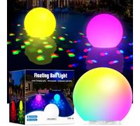 DeeprBlu 2025 Nuevas Luces Piscina Flotantes con Efectos Lumínicos Submarinos, Iluminación Piscina Recargables Sin Cable, Bola de Luces Bañera Hidromasaje con Cambio Color, Luz Bañera para Spa