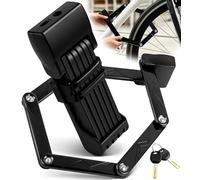 DeeprBlu Candado Bicicleta Plegable, Aleación de Alta Resistencia Candado Bicicleta Antirrobo - Resistente al óxido y Robusto, Candados Plegable Alta Seguridad con Soporte de Montaje para Patinetes