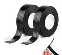 Deepton Cinta aislante negra, 2 rollos de cinta aislante autosellable | Cinta adhesiva autosoldable, 10 m x 23 mm, resistente al agua para aislar, reparar y agrupar