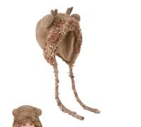 Deer Antler Hat | Plush Beanie With Ear Flaps | Cold Weather Hat | Warm Beanie| Outdoor Antler Beanies With Ear Flaps For Kids 4-10 Cold Protection Fall Day Outdoor Travel School Christmas Party