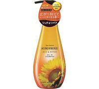Deer Beaute Kracie Himawari Oil in Shampoo Rich & Repair - 500Ml (Green Tea Set)