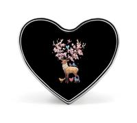 Deer Big Antlers Flowers And Birds Heart Lapel Pin Enamel Badge Brooches Clothing Decor for Wedding Party Costume Accessory