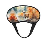 Deer by The River - Antifaz opaca para dormir, cómoda cubierta para los ojos, bloqueo de luz, perfecta para viajes, meditación y camping