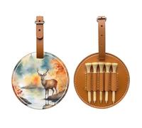 Deer by The River Brown Bolsa de almacenamiento para camisetas de golf, bolsa de almacenamiento multifuncional para hombres, material de poliuretano duradero