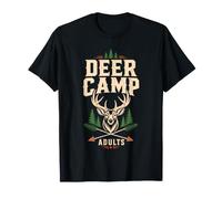 Deer Camp Adults Camisa de Caza Ciervo Ciervos Camiseta