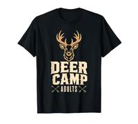 Deer Camp Adults Temporada de Caza de Ciervos Camiseta