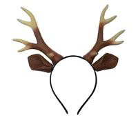 Deer Headband, Elastic PU Realistic Antler Piece, Costume Antler Hair Hoop | Deer Antler Headband, Elastic PU Realistic Deer Antler Headband, Holiday Costume Solution, Festive Dress Up, Flexible