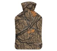Deer Hunter - Botella de agua de goma con patrón de camuflaje con cubierta de felpa suave, bolsa de agua caliente para invierno, manos y pies, protección contra el frío, 1000 ml