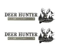 Deer Hunter Respect Conserve Emblema de Metal para Coche, 3D Hunt Respect Conserve Insignia cromada de Cola Blanca, calcomanía de Caza Resistente a la Intemperie para Camiones,SUV,Motocicletas (2PCS)