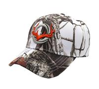 Deer Hunting Baseball Cap - Embroidered Animal Head Hat | Soft Cotton Adjustable Sun Protection, Outdoor Sports Headwear, Breathable Sweat Absorbing Wide Brim Design