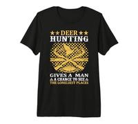 Deer Hunting Gives A Man Hunter Life Adventure Nature Lover Camiseta Premium