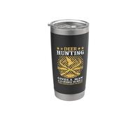 Deer Hunting Gives A Man Hunter Life Adventure Nature Lover Vaso térmico de acero inoxidable de doble pared
