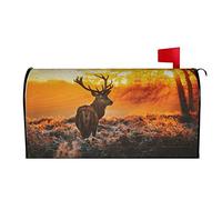 Deer in The Dawn Light Mailbox Covers Magnético Mailbox Wraps Post Letter Box Cover Standard Oversize 21 X 18 Mailwrap Garden Home Decor