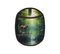 Deer in the forest - Alfombrilla de silicona estampada (1/2 paquete), resistente a altas temperaturas y antideslizante, adecuada para barbacoa, hornear, etc.