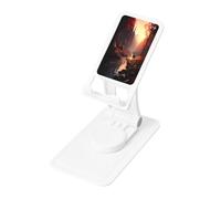 Deer in The Red Leaf Forest Soporte para teléfono, soporte de escritorio ajustable para iPhone y todos los teléfonos, rotación de 360°, plegado integrado, base cuadrada