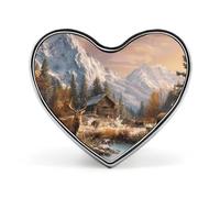 Deer Moose Farmhouse Mountain Heart Lapel Pin Enamel Badge Brooches Clothing Decor for Wedding Party Costume Accessory