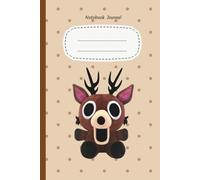 Deer Notebook Journal 6x9 inch (Wide Ruled Beige Cover): Cute 99 Nights in The Forest Plush Toy Theme, Notepad for Kids and Teens, Back to School or Homeschooling, 60 Sheets