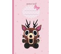 Deer Notebook Journal for Girls, 6x9 inch (Wide Ruled Coquette Pink Cover): Cute 99 Nights in The Forest Plush Toy Theme, Notepad for Kids and Teens, Back to School or Homeschooling