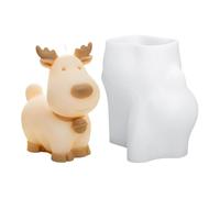 Deer Silicone Mold, 3d Reindeer Soap Molds for Christmas, Cute Craft Tool with Sturdy Silicone, Art Supply for Chocolate Jelly Cake Clay Ornament Home Party Decoration 3.15x2.2x3.43 Inches