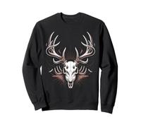 Deer Skull with Antlers Hunting Sudadera