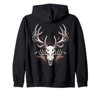 Deer Skull with Antlers Hunting Sudadera con Capucha