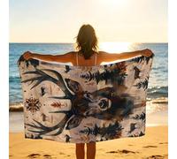 Deer Toalla Playa 150x200 Resistente a la Arena Secado rápido Ligero, Toalla Playa Grande 200 x 150cm Suave Cómodo como Gym Yoga Sauna Toallas Baño Grandes Exterior Travel Essentials Animal XTLS1996