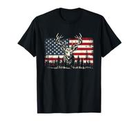Deer US Flag - Buck Hunting Lover Big Game Hunter Camiseta
