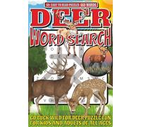 Deer Word Search: Easy To Read Print With 50+ Puzzles About Deer, Wildlife, Nature, And More | 6x9 inch, 110 pages | Gift For Holidays, Vacations, and Spare Time