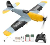 DEERC Avión RC de 3 Canales BF-109 RC Fighter Toy, 2,4 GHz, estabilizador giroscópico de 6 Ejes, Planeador RTF con 2 baterías, Adecuado para Adultos, niños, Principiantes para Volar…