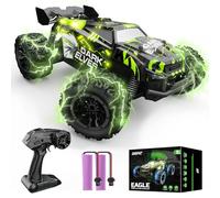DEERC Coche de Control Remoto, Coches RC Luminosos de 2,4 GHz con 2 baterías Recargables para 40 Minutos de Juego, Juguete Todoterreno Monster Truck para niños de 8 años en adelante
