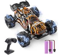 DEERC Coche teledirigido de 2,4 GHz para niños y principiantes, todo terreno RC Rock Crawler con 2 baterías recargables, camión monstruo teledirigido para niños y niñas