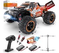 DEERC - Coche teledirigido de carreras, escala 1:16, motor sin escobillas, 52 km/h, tracción a las 4 ruedas, 2 baterías para 40 minutos de autonomía, 2,4 Hz, para adultos y niños