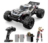 DEERC Coche Teledirigido rápido sin escobillas niños y Adulto, camión Todoterreno RC 1:18, Coches teledirigidos 4x4, 50 min, Monster Truck a Distancia Impermeable, Compatible con batería 3S
