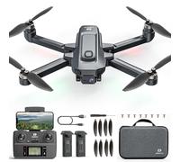 DEERC D35 Drone con Cámara 4K para Adultos, Cuadricóptero RC Plegable con Retorno Automático por GPS, Motor sin Escobillas, Sígueme, Mantenimiento de Altitud, 40 Minutos de Vuelo