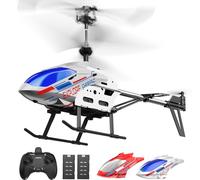 DEERC DE28 Helicóptero de Control Remoto para Principiantes, helicóptero RC de Interior con iluminación LED, helicóptero RC, 3,5 HP con función de giroscopio, Regalo para niños de 12 años en adelante
