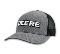 Deere - Gorra de camionero con espalda de malla, Gris-Negro, talla única