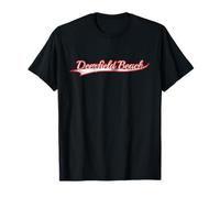Deerfield Beach Florida South FL Vintage Varsity Distressed Camiseta