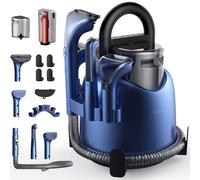 Deerma DEM-BY200 Limpiadora a Vapor y Aspiradora en Seco y Húmedo, con 5 Cepillos Especializados y Succión de 900W para Alfombras, Sofás y Tapicerías