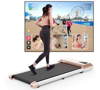 DeerRun Cinta de Correr Raceable, Cinta de Andar Escritorio para Dispositivo Portatil Alta Tecnología, Máquina de Andar 2,5 HP 136kg APP Control con Crusos Ejercicios Gratuitos y Multi-jugador Carrera