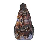 Deers Picture Chef Pizza Crossbody Bag, Sling Chest Cross Body Bag para Hombres y Mujeres, Utilizado para el Ocio y los Viajes