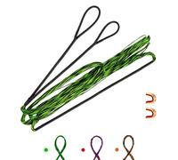 Deerseeker - Juego de cuerdas de lazo de colores con 2 puntas de nock de 12/14/16 hebras de repuesto de 48 a 70 pulgadas para arco largo tradicional recurvo